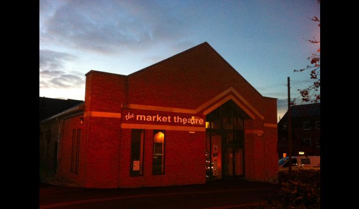 Modern red brick theatre