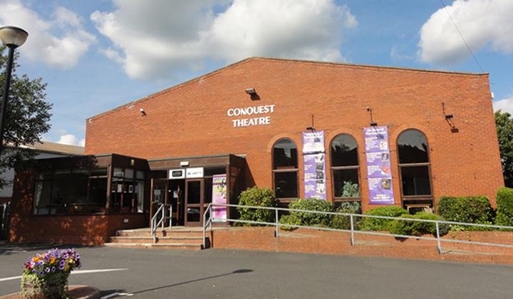 Modern red brick theatre